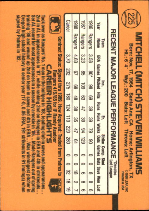 A9832- 1989 Donruss Baseball Cards 1-250 +Rookies -You Pick- 10+ FREE US SHIP - Picture 451 of 501