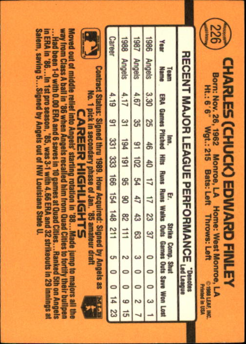 A9832- 1989 Donruss Baseball Cards 1-250 +Rookies -You Pick- 10+ FREE US SHIP - Picture 453 of 501