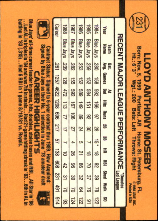 A9832- 1989 Donruss Baseball Cards 1-250 +Rookies -You Pick- 10+ FREE US SHIP - Picture 463 of 501