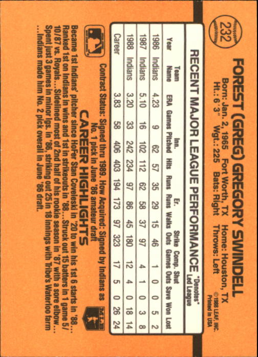 A9832- 1989 Donruss Baseball Cards 1-250 +Rookies -You Pick- 10+ FREE US SHIP - Picture 465 of 501