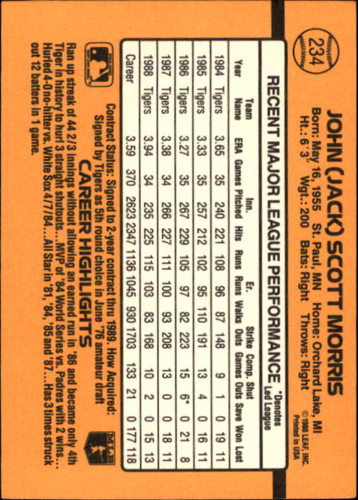 A9832- 1989 Donruss Baseball Cards 1-250 +Rookies -You Pick- 10+ FREE US SHIP - Picture 469 of 501