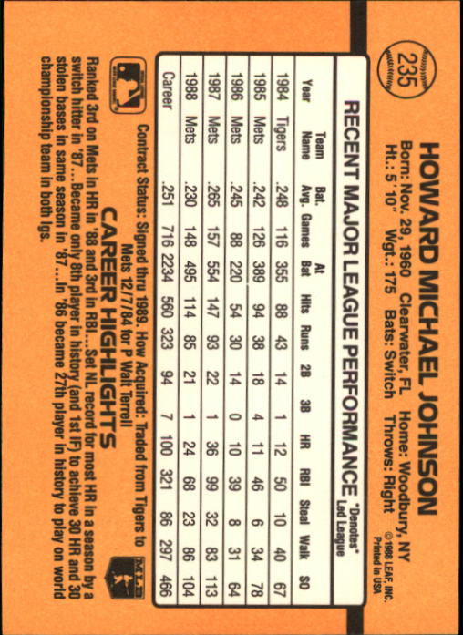A9832- 1989 Donruss Baseball Cards 1-250 +Rookies -You Pick- 10+ FREE US SHIP - Picture 471 of 501