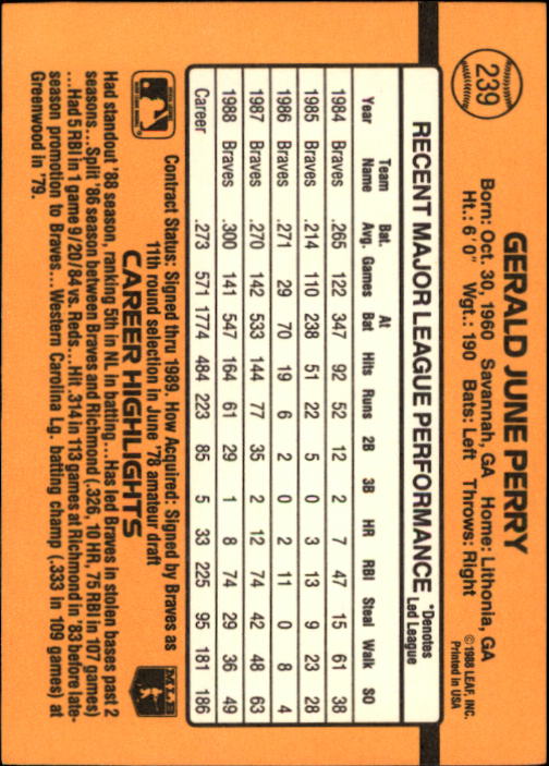 A9832- 1989 Donruss Baseball Cards 1-250 +Rookies -You Pick- 10+ FREE US SHIP - Picture 479 of 501