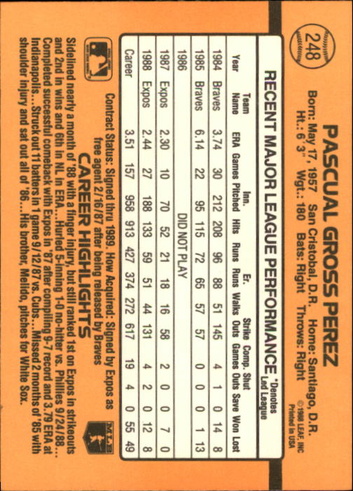 A9832- 1989 Donruss Baseball Cards 1-250 +Rookies -You Pick- 10+ FREE US SHIP - Picture 497 of 501