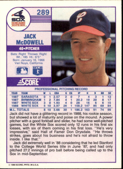 1989 Score Baseball Cards Cards Blog