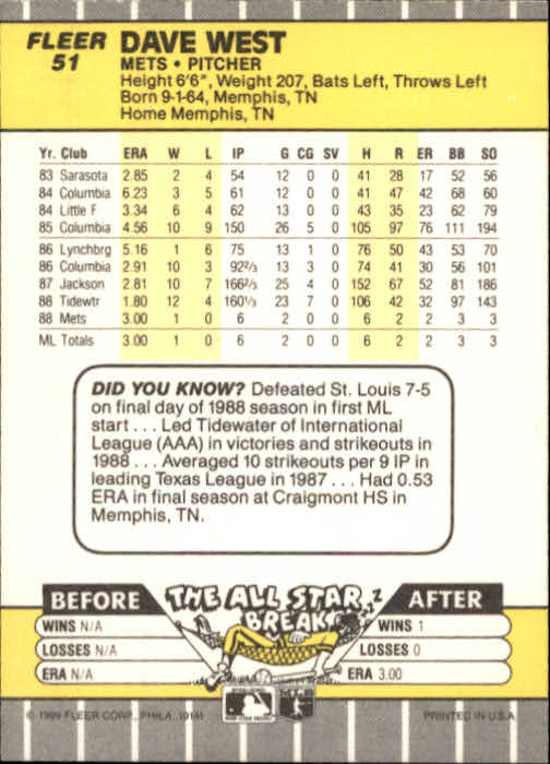B2619- 1989 Fleer Baseball Card #s 1-244 +Rookies -You Pick- 10+ FREE US SHIP - Picture 103 of 493