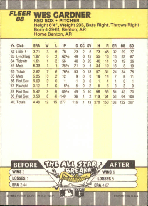 B2619- 1989 Fleer Baseball Card #s 1-244 +Rookies -You Pick- 10+ FREE US SHIP - Picture 177 of 493