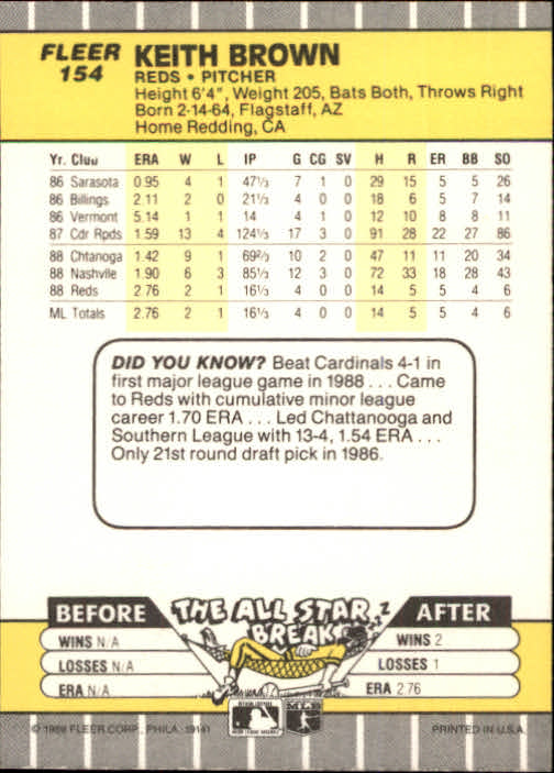 B2619- 1989 Fleer Baseball Card #s 1-244 +Rookies -You Pick- 10+ FREE US SHIP - Picture 313 of 493