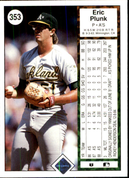 1989 Upper Deck Baseball Card Pick 249-496 - Picture 209 of 491