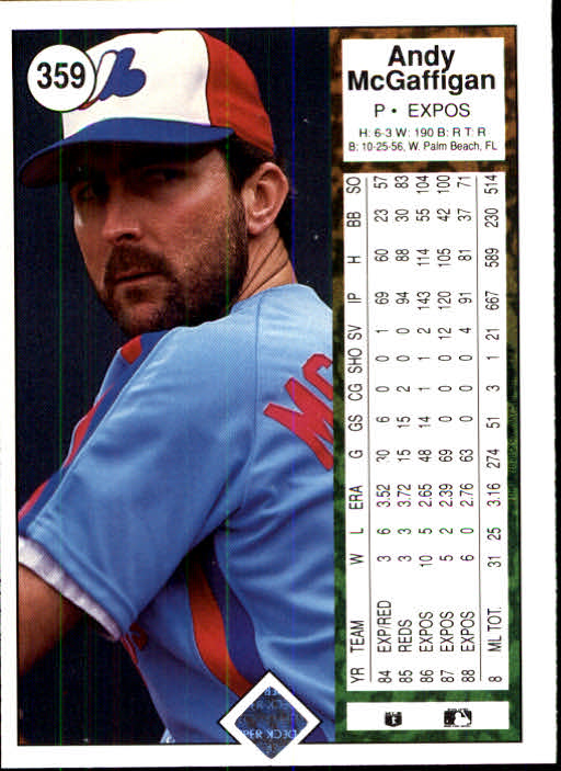 1989 Upper Deck Baseball Card Pick 249-496 - Picture 219 of 491