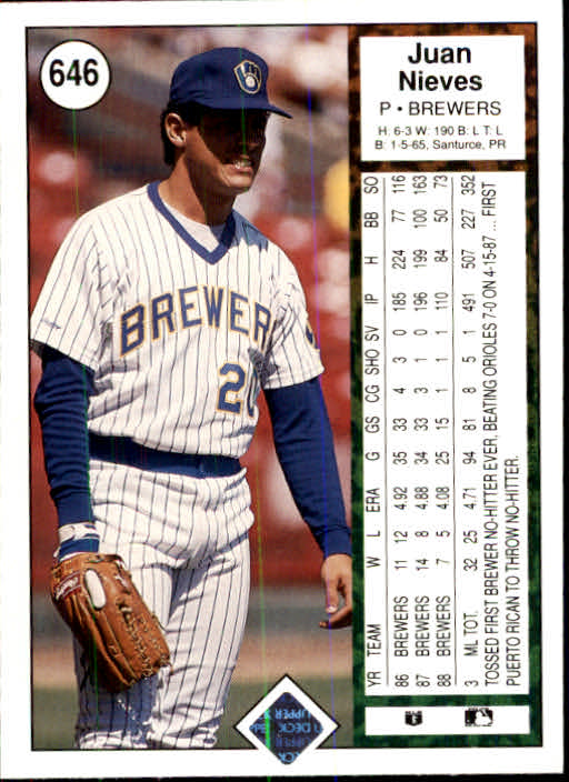 1989 Upper Deck Baseball Card Pick 497-740 - Picture 299 of 481