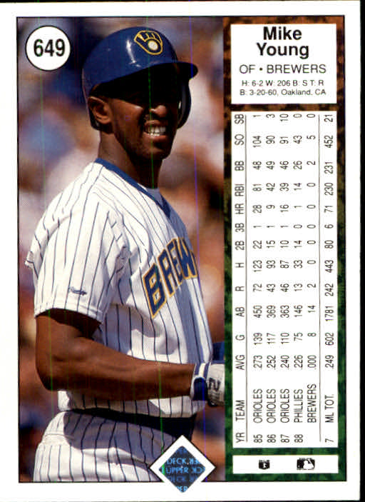 1989 Upper Deck Baseball Card Pick 497-740 - Picture 305 of 481