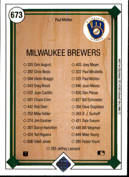 1989 Upper Deck Baseball Card Pick 497-740 - Picture 349 of 481
