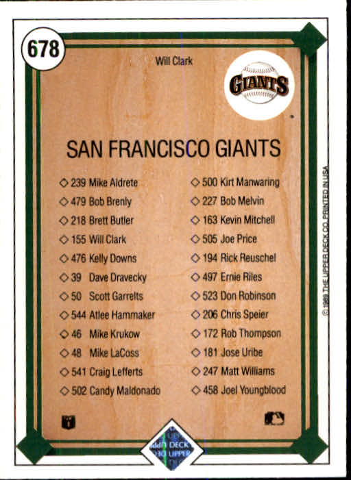 1989 Upper Deck Baseball Card Pick 497-740 - Picture 359 of 481