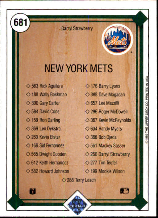 1989 Upper Deck Baseball Card Pick 497-740 - Picture 365 of 481