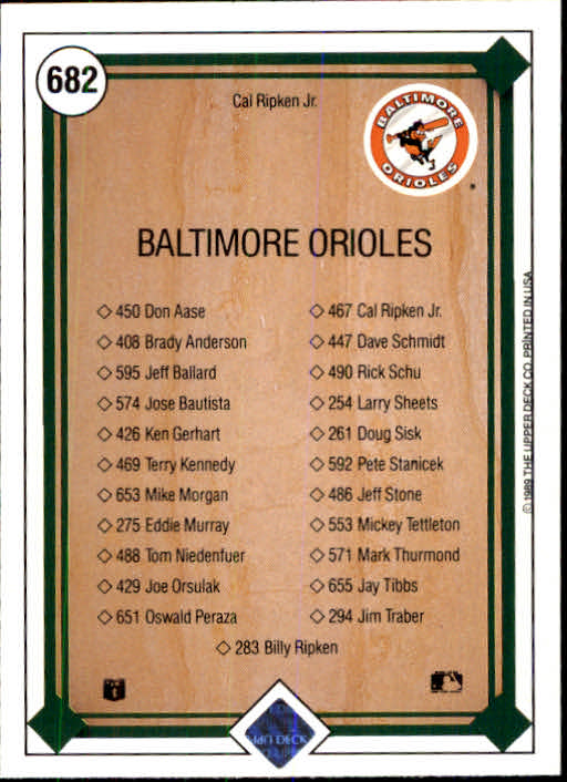 1989 Upper Deck Baseball Card Pick 497-740 - Picture 367 of 481