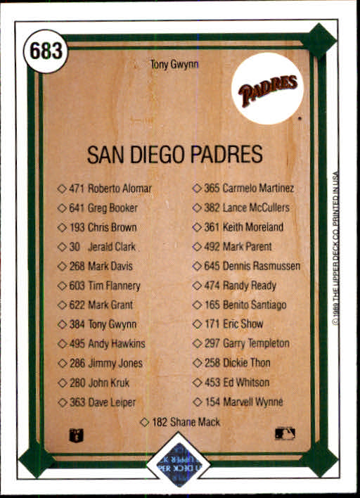 1989 Upper Deck Baseball Card Pick 497-740 - Picture 369 of 481