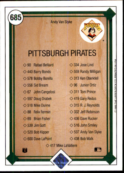 1989 Upper Deck Baseball Card Pick 497-740 - Picture 373 of 481