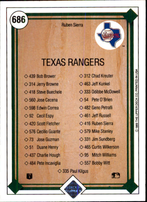 1989 Upper Deck Baseball Card Pick 497-740 - Picture 375 of 481