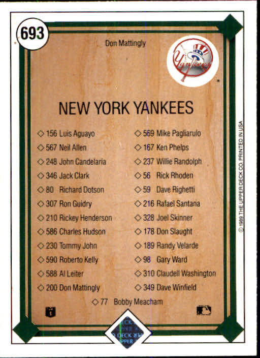 1989 Upper Deck Baseball Card Pick 497-740 - Picture 389 of 481
