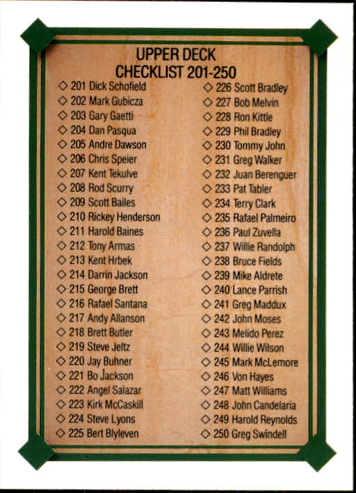 1989 Upper Deck Baseball Card Pick 497-740 - Picture 394 of 481