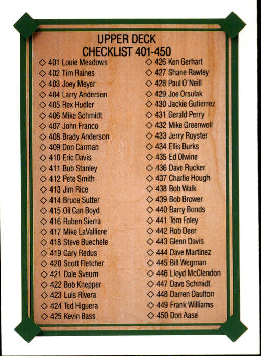 1989 Upper Deck Baseball Card Pick 497-740 - Picture 398 of 481