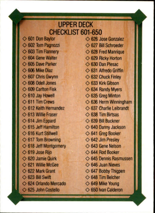 1989 Upper Deck Baseball Card Pick 497-740 - Picture 402 of 481