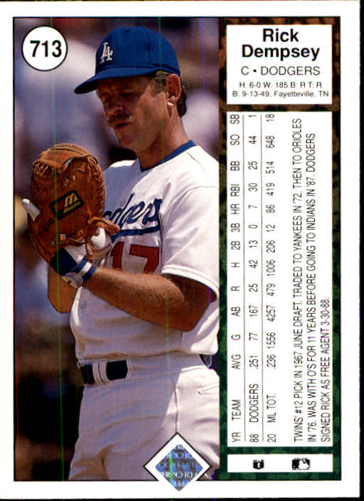 1989 Upper Deck Baseball Card Pick 497-740 - Picture 429 of 481