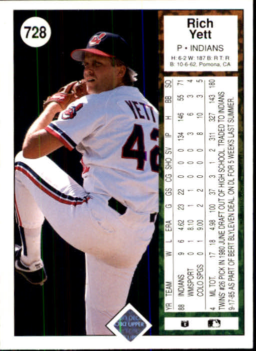 1989 Upper Deck Baseball Card Pick 497-740 - Picture 459 of 481