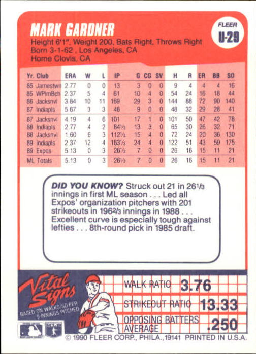 1990 Fleer Update Baseball Card Pick - Picture 59 of 259