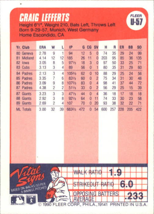 1990 Fleer Update Baseball Card Pick - Picture 113 of 259