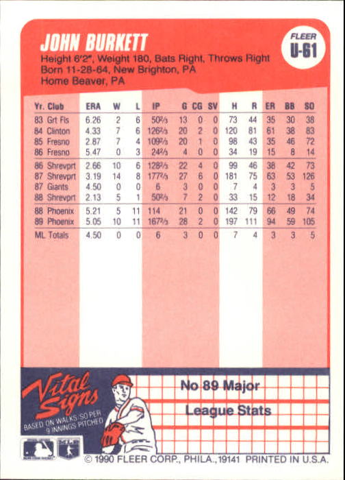 1990 Fleer Update Baseball Card Pick - Picture 121 of 259