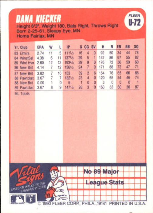 1990 Fleer Update Baseball Card Pick - Picture 143 of 259