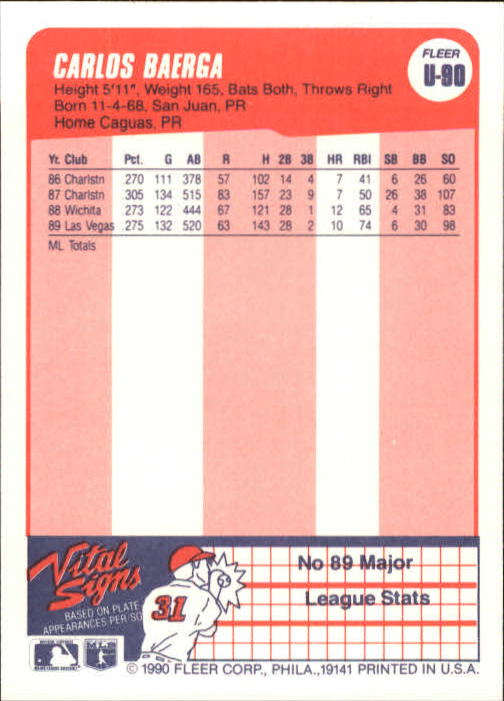 1990 Fleer Update Baseball Card Pick - Picture 177 of 259