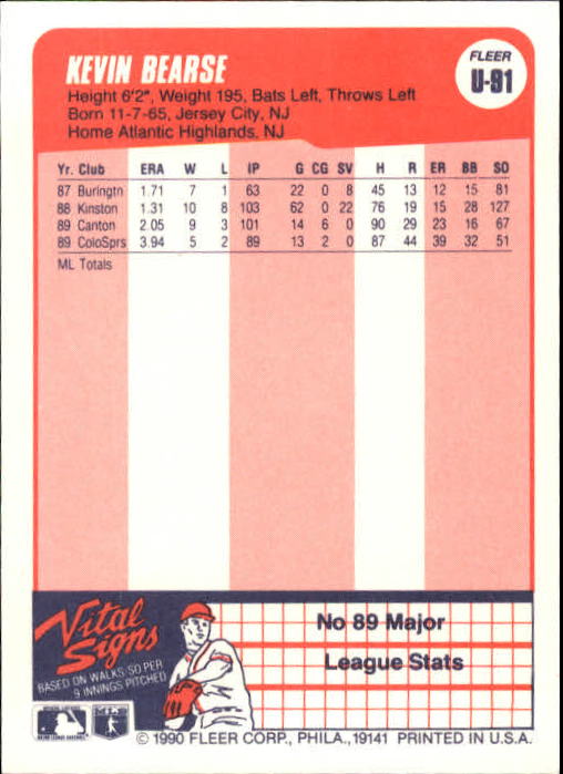 1990 Fleer Update Baseball Card Pick - Picture 179 of 259