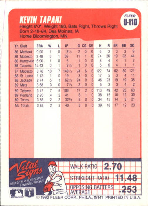 1990 Fleer Update Baseball Card Pick - Picture 217 of 259