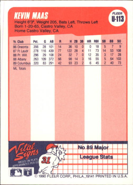 1990 Fleer Update Baseball Card Pick - Picture 223 of 259