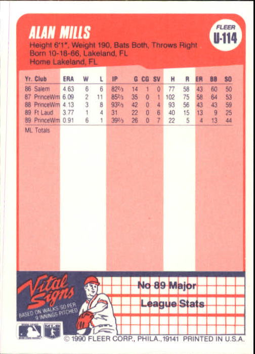 1990 Fleer Update Baseball Card Pick - Picture 225 of 259