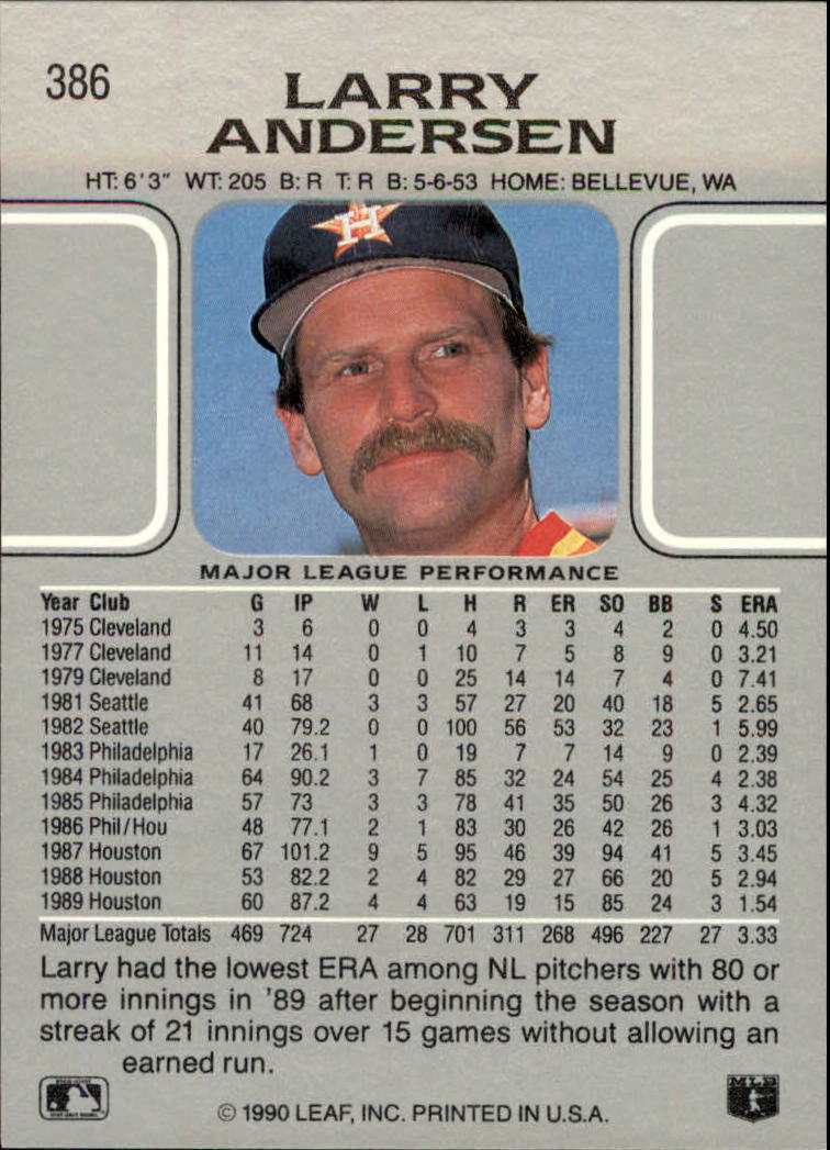 1990 Leaf Baseball Card #251-500 - Choose Your Card | eBay