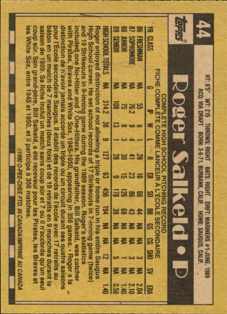 1990 O-Pee-Chee - #154 Mike Maddux