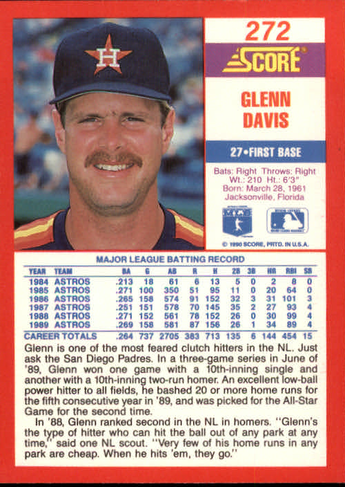 1990 Score Baseball Cards 246 491 Rookies A2254 You Pick 10 