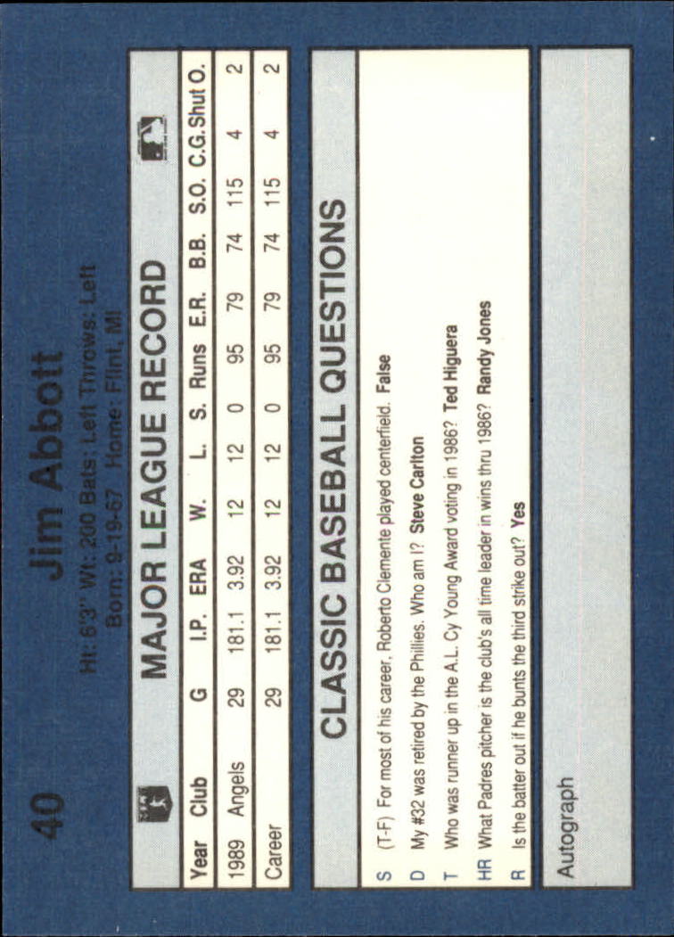1990 Classic Blue Baseball Card Pick - Picture 77 of 299