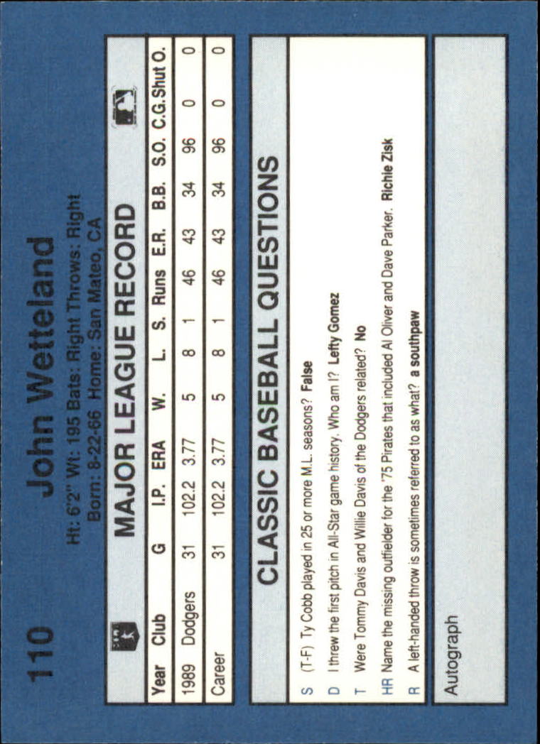 1990 Classic Blue Baseball Card Pick - Picture 217 of 299