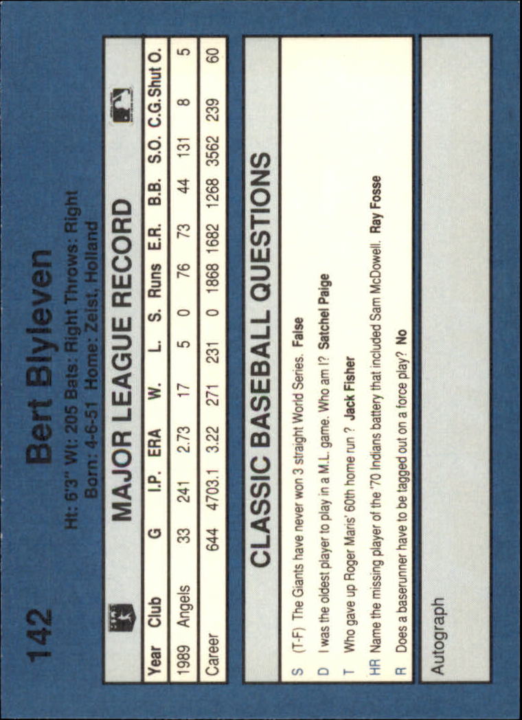 1990 Classic Blue Baseball Card Pick - Picture 281 of 299