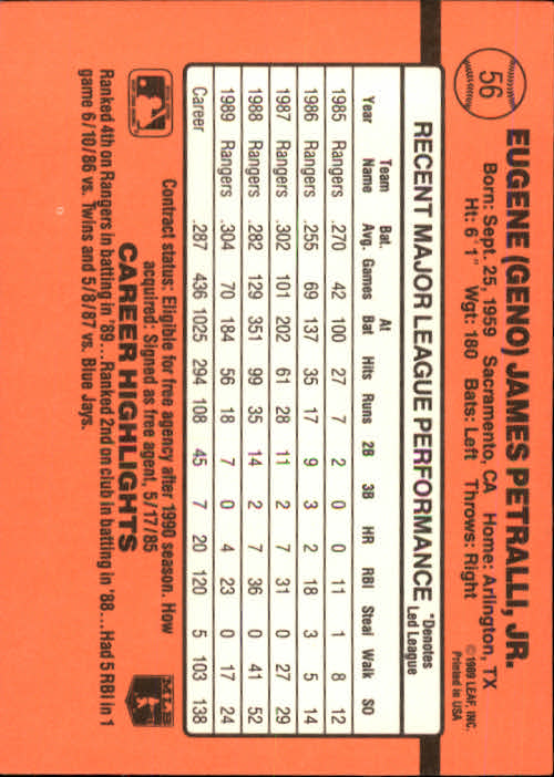 A6931- 1990 Donruss Baseball Cards 1-248 +Rookies -You Pick- 10+ FREE US SHIP - Picture 109 of 495