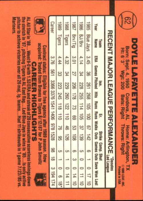 A6931- 1990 Donruss Baseball Cards 1-248 +Rookies -You Pick- 10+ FREE US SHIP - Picture 121 of 495