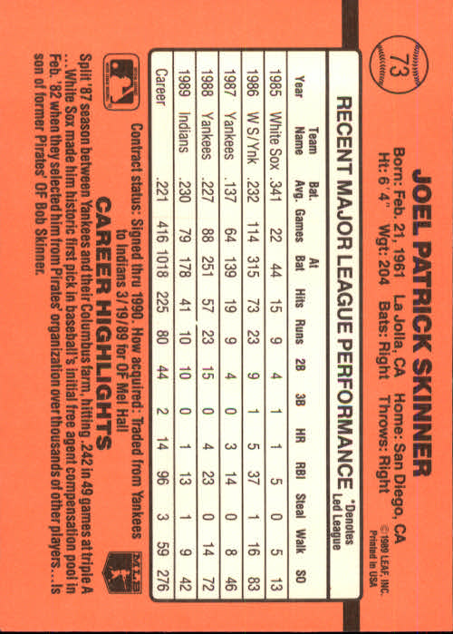 A6931- 1990 Donruss Baseball Cards 1-248 +Rookies -You Pick- 10+ FREE US SHIP - Picture 143 of 495
