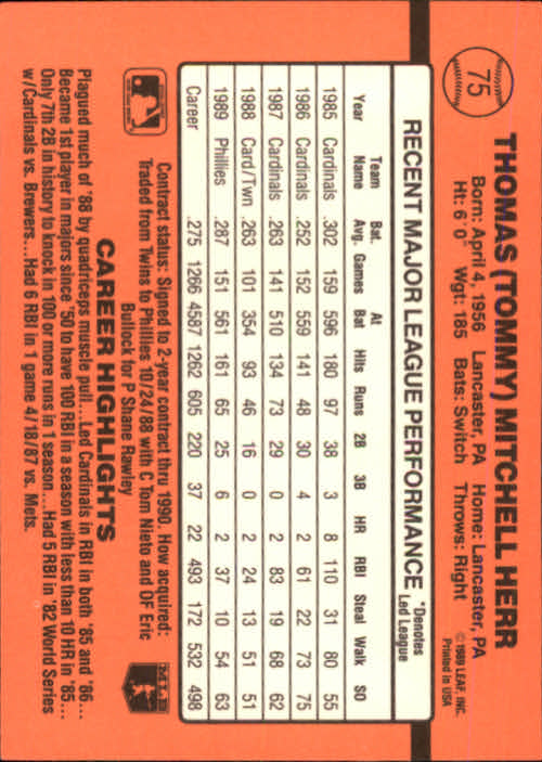A6931- 1990 Donruss Baseball Cards 1-248 +Rookies -You Pick- 10+ FREE US SHIP - Picture 147 of 495