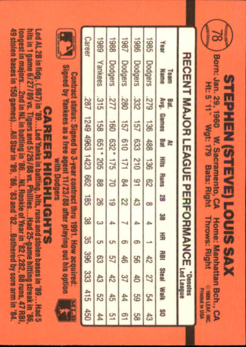 A6931- 1990 Donruss Baseball Cards 1-248 +Rookies -You Pick- 10+ FREE US SHIP - Picture 153 of 495