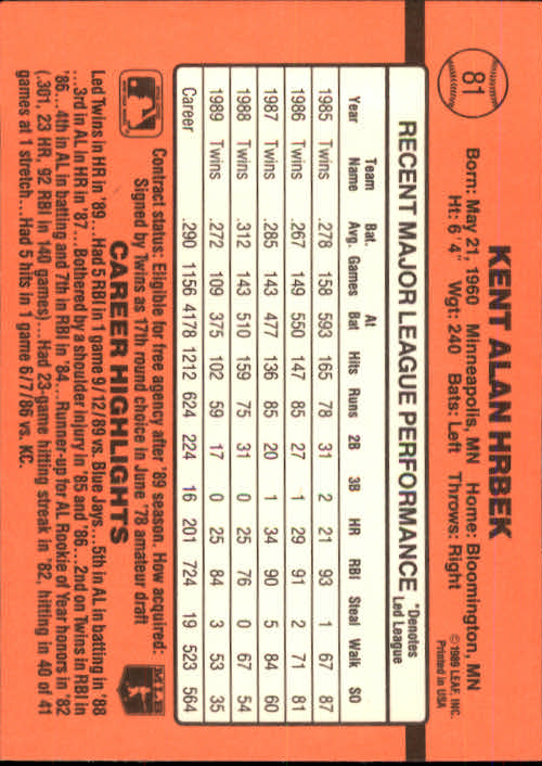 A6931- 1990 Donruss Baseball Cards 1-248 +Rookies -You Pick- 10+ FREE US SHIP - Picture 159 of 495